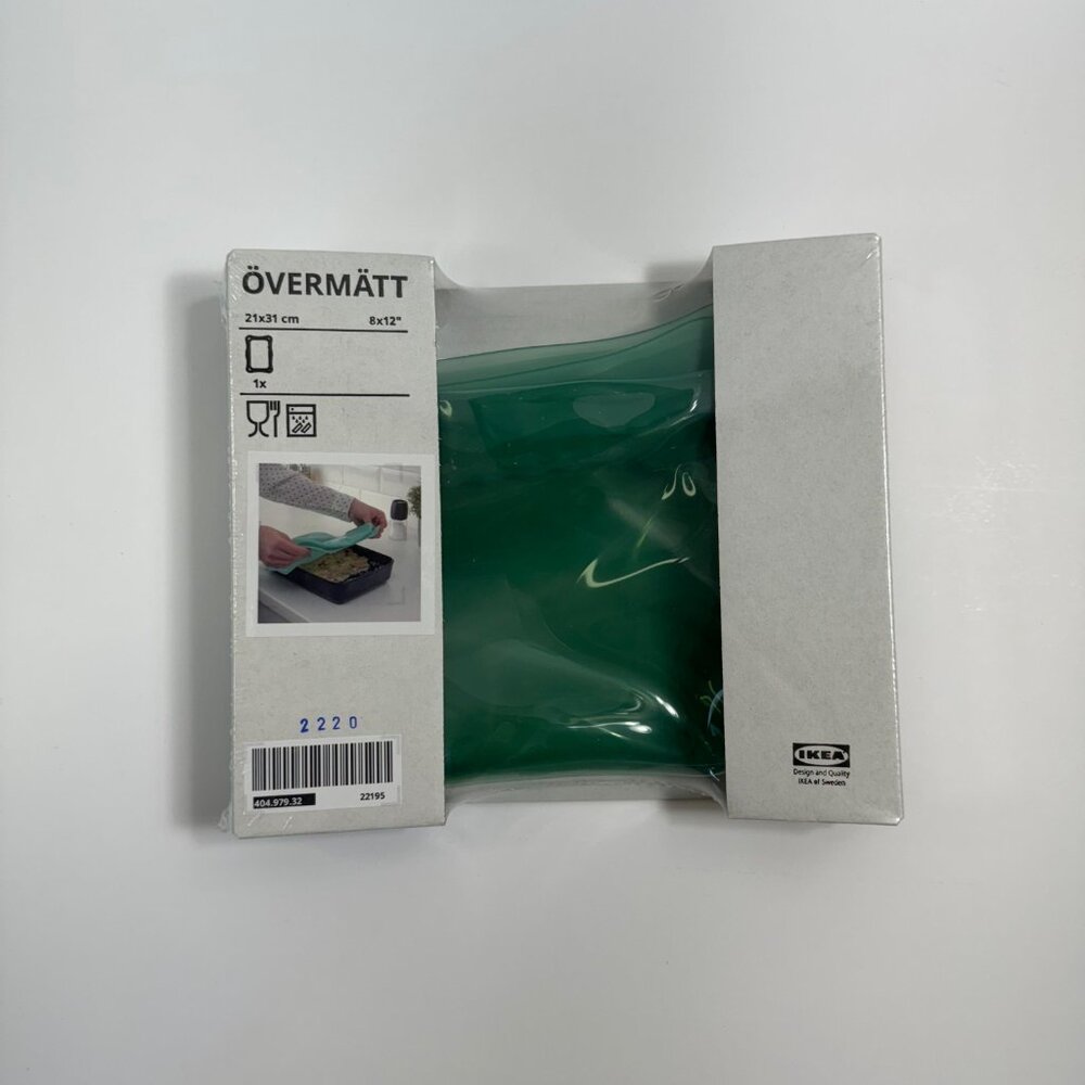 Ikea Overmatt 8"x12" Casserole Cover Silicone Storage Green - Picture 6 of 8